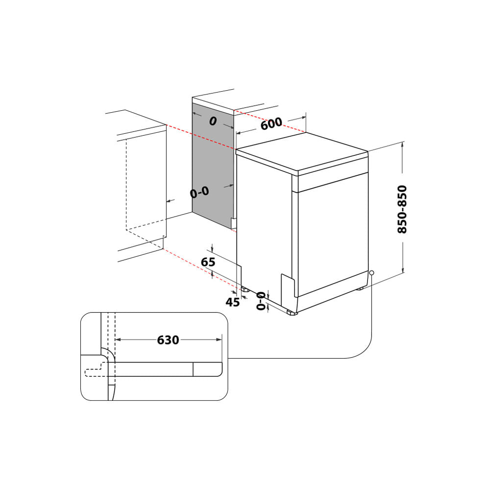 WHIRLPOOL W7FHP43X - Freistehende Geschirrspülmaschine Whirlpool WHIRLPOOL W7FHP43X - Freistehende Geschirrspülmaschine Whirlpool