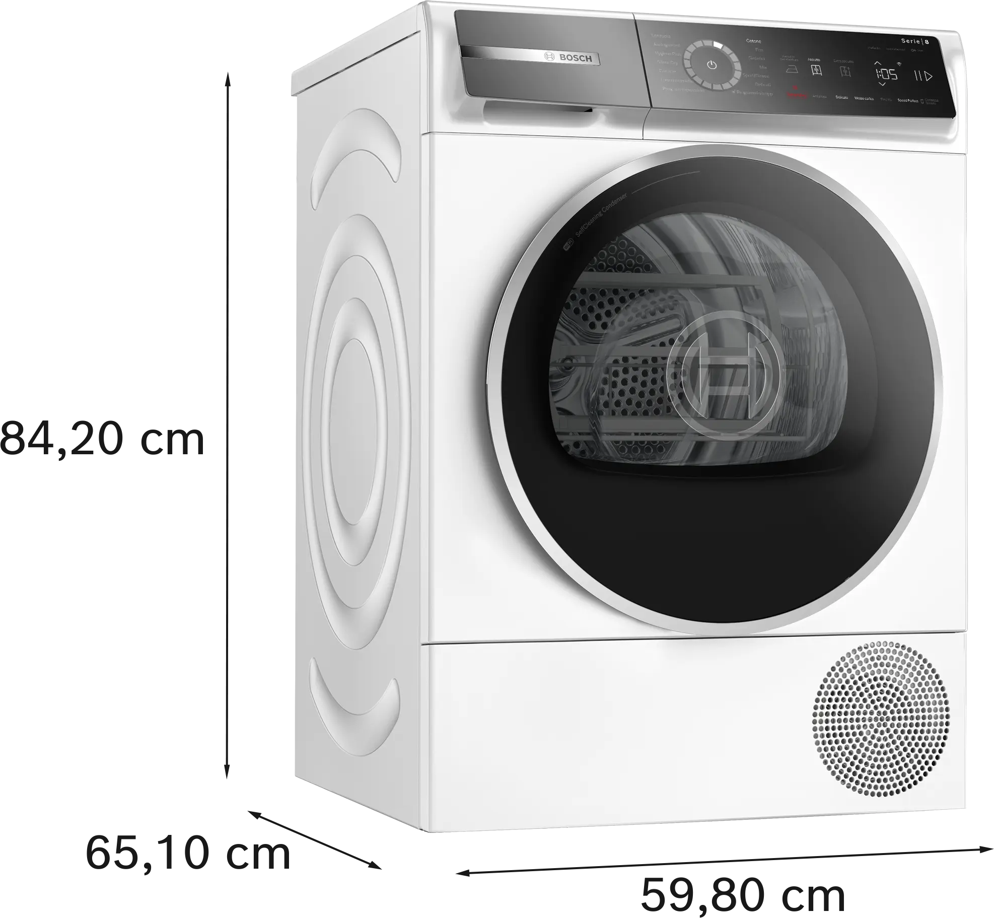 BOSCH WQB246D0II - Asciugatrice con pompa di calore e WiFi