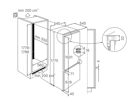 KÜPPERSBUSCH FKGF8860.0i Einbau Kühl-Gefrierkombi 178cm