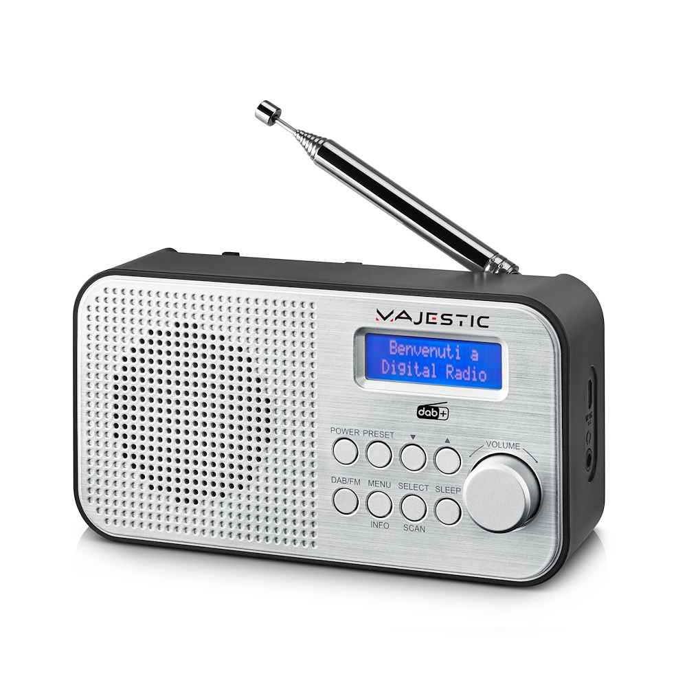 MAJESTIC RT194DAB - Radio sveglia portatile DAB FM
