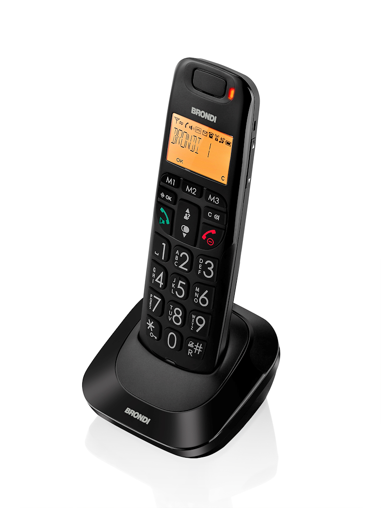 BRONDI BRAVOBRIGHTNERO - Telefono Cordless Brondi Bravo Bright