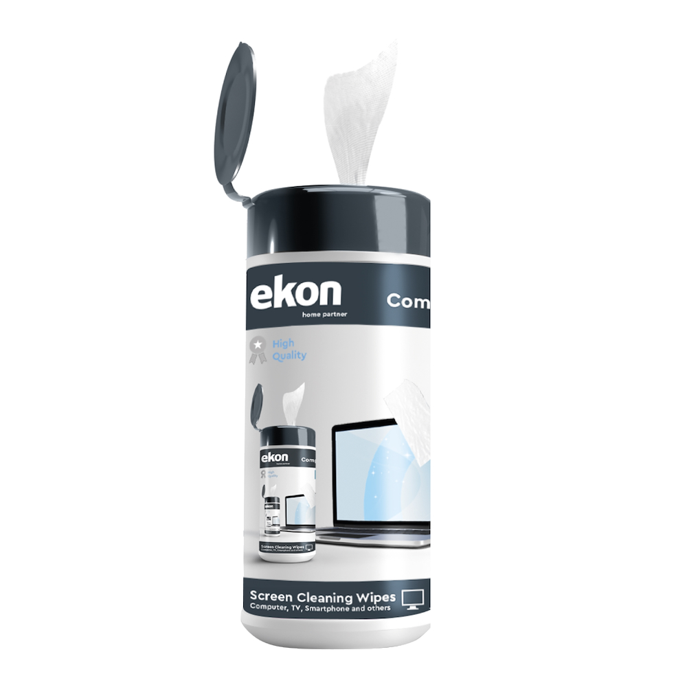 EKON ECCLEAN100WIPES - Feuchttücher für Bildschirme 100St.