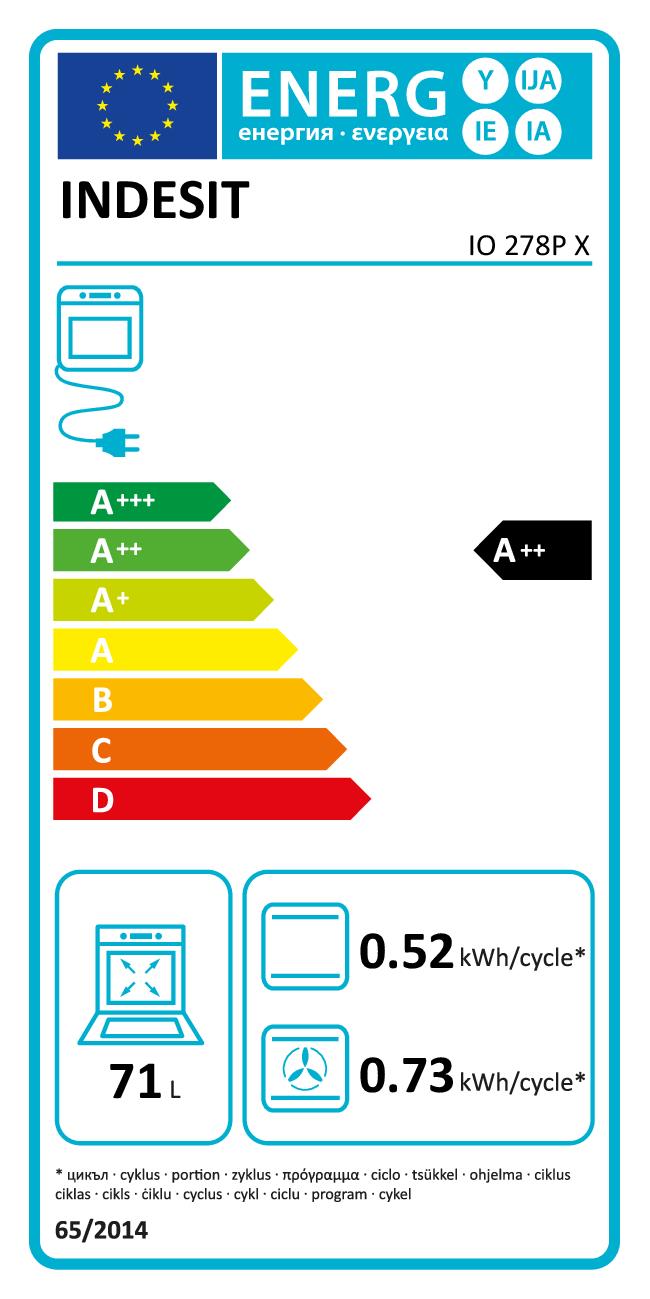 INDESIT IO278PX - Multifunktionsofen Inox 11 Funktionen
