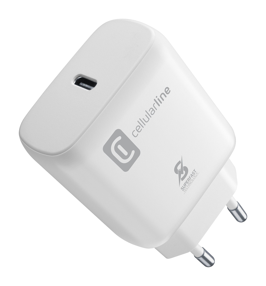 CELLULAR LINE ACHSMUSBCPD25WW - Caricabatterie USB-C 25W Bianco