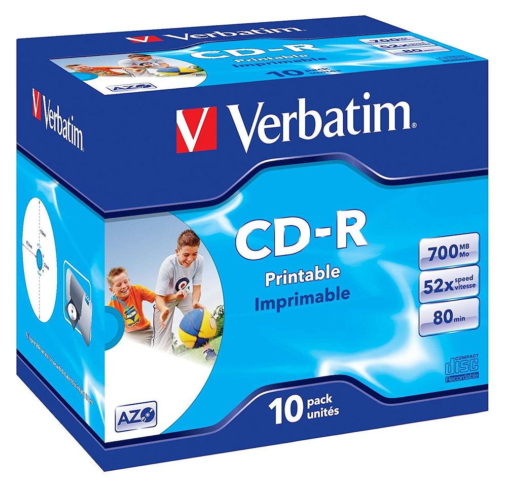 VERBATIM 43325 - 43325 0052484 CDR 700MB 52X AZO JEWEL CASE 10PZ