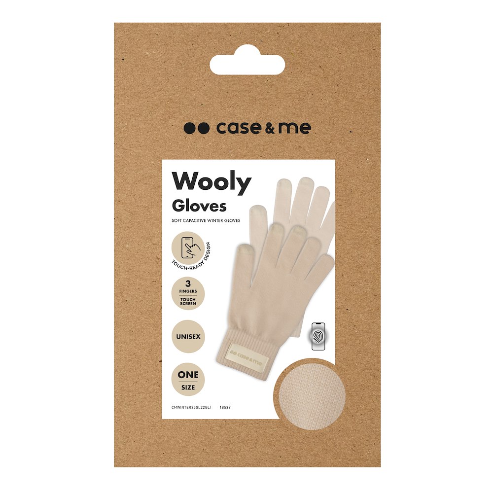 CASE&ME CMWINTER25GL22GLI - Guanti Invernali Touch Avorio