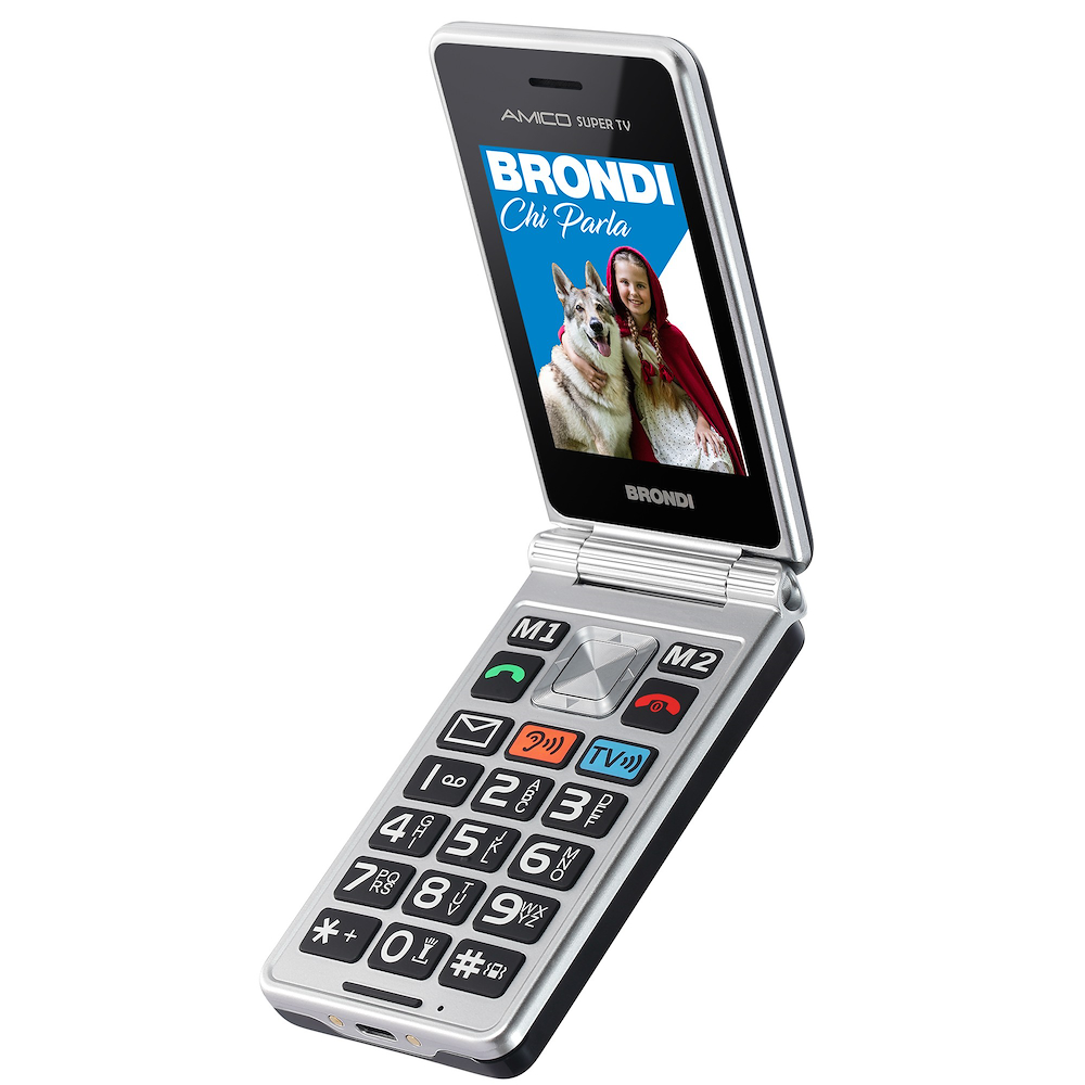 BRONDI AMICOSUPERTVGUNMETALGREY - Cellulare Senior Amico Super TV