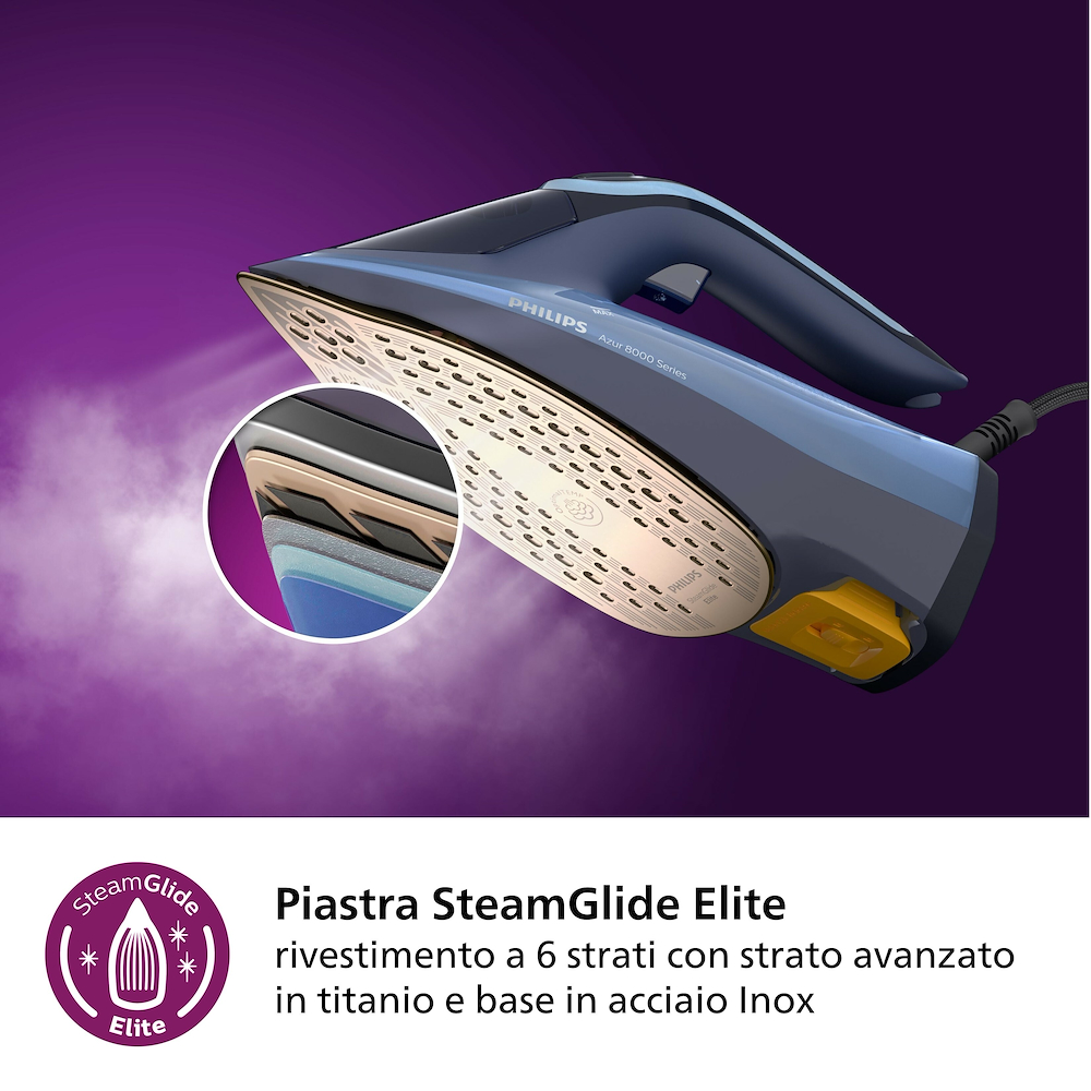 PHILIPS DST8020 - Ferro da Stiro 3000W SteamGlide