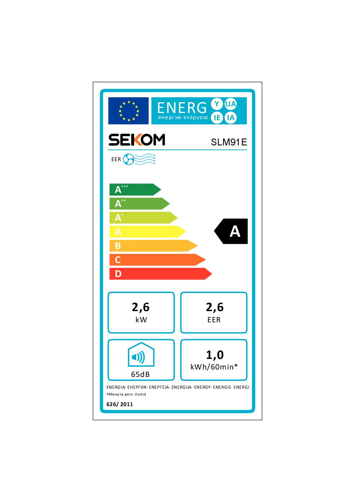SEKOM SLM91E - Condizionatore monoblocco 2.6kW