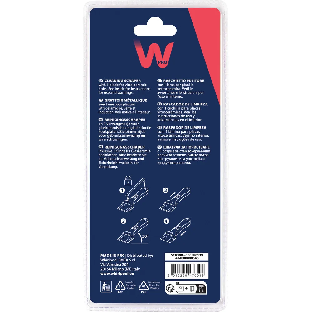 WPRO C00372998 - Reinigungsset für Glaskeramik-Kochfelder