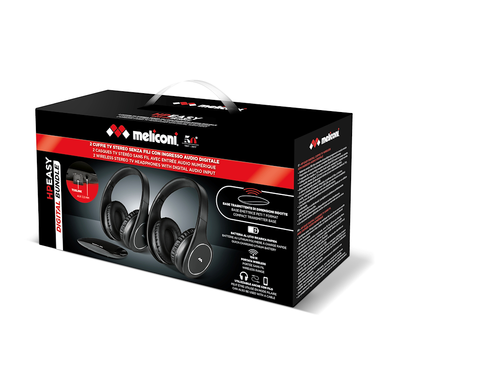 MELICONI 497320 - Geschlossene Over-Ear-Kopfhörer mit Radiofrequenz MELICONI 497320 - Geschlossene Over-Ear-Kopfhörer mit Radiofrequenz