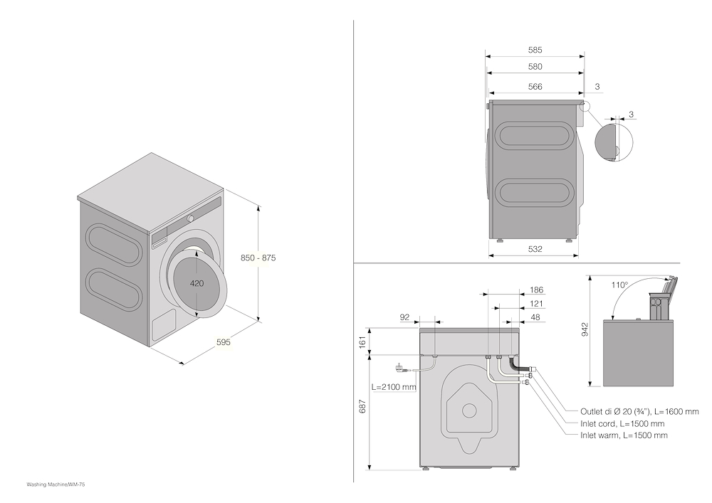 ASKO W2084CW3 - Asko Classic Frontlader 8 kg