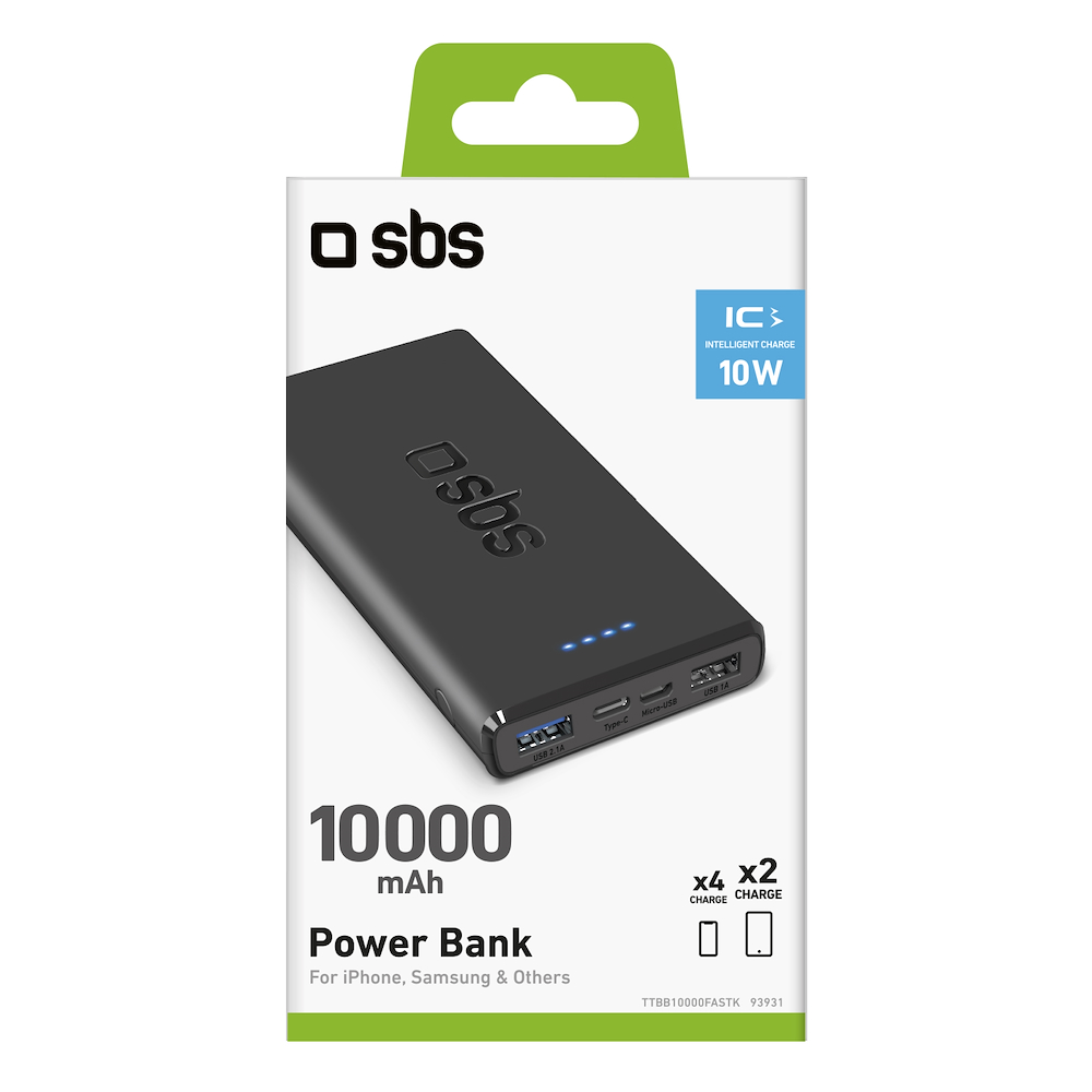 SBS TTBB10000FASTK - Power Bank 10000mAh 2USB