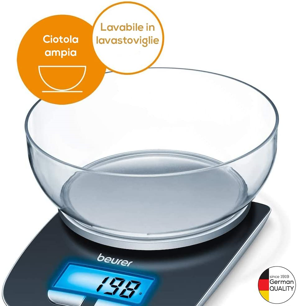BEURER KS25 - Bilancia da cucina Beurer con ciotola