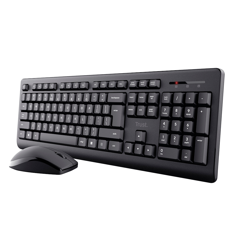 TRUST 25434 - Drahtloses Tastatur- und Mausset in Schwarz