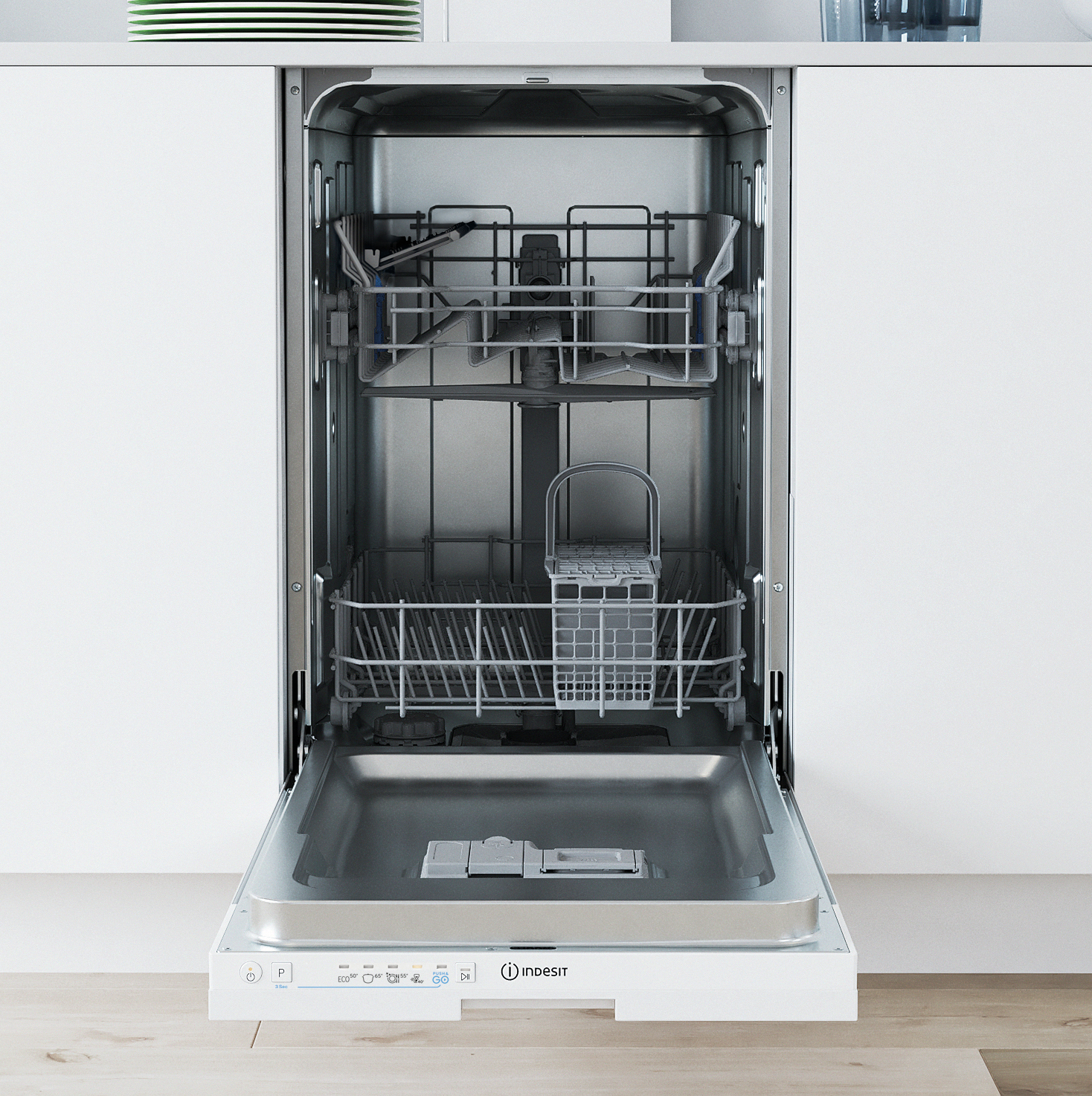 INDESIT IN2IKE107 - Geschirrspüler mit 1,75m Ablaufschlauch