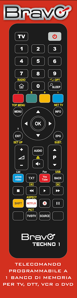 BRAVO TECHNO1 - Telecomando Universale Bravo