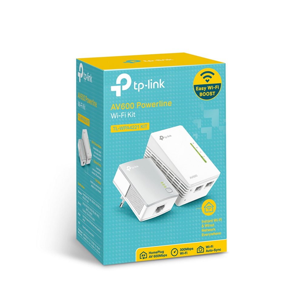 TP-LINK TLWPA4221KIT - TLWPA4221KIT 0477518 KIT POWERLINE AV600 WLSS N 300MBPS 2P.ETHERNET