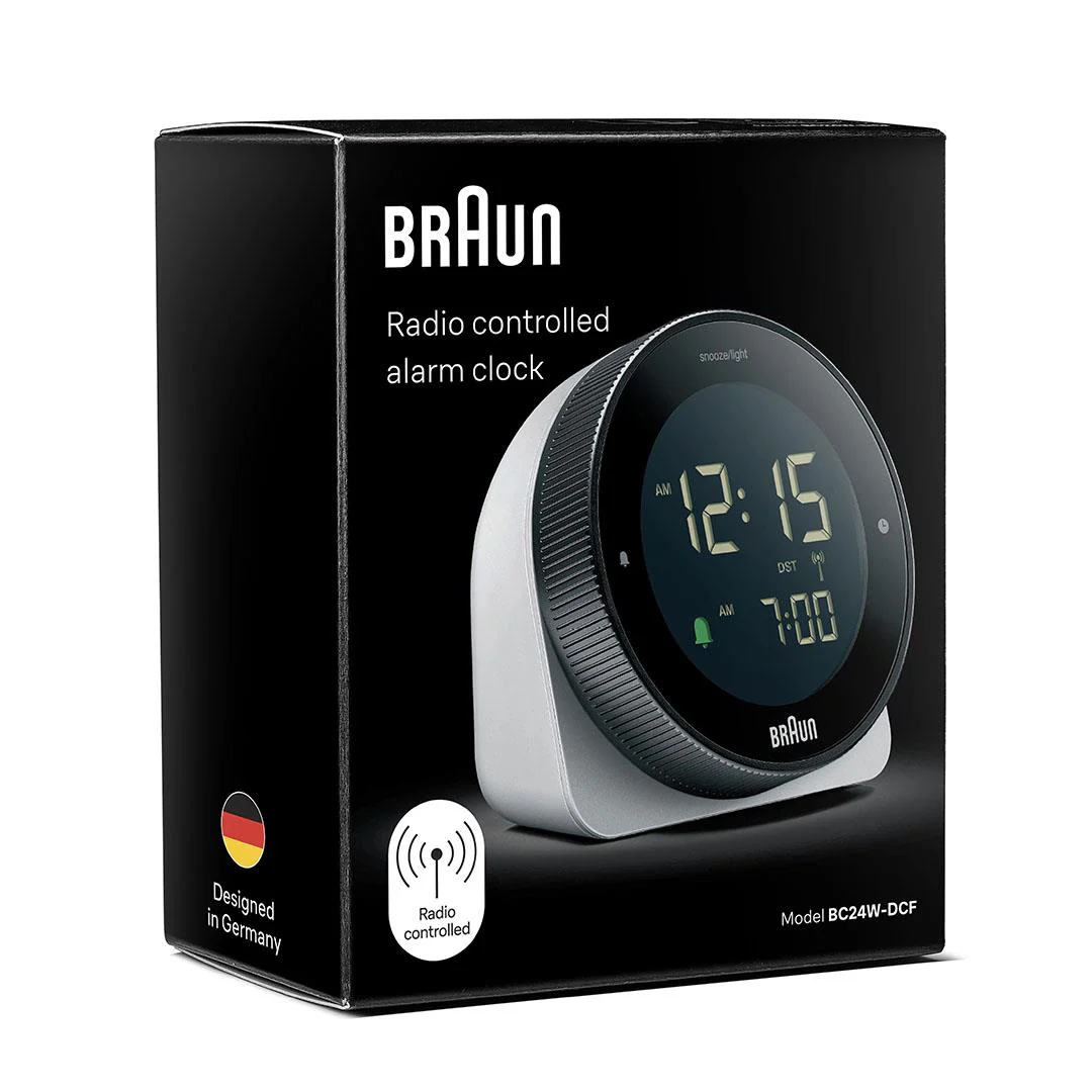 BRAUN BC24WDCF - Braun BC24W-DCF Digitaler Funkwecker Weiß