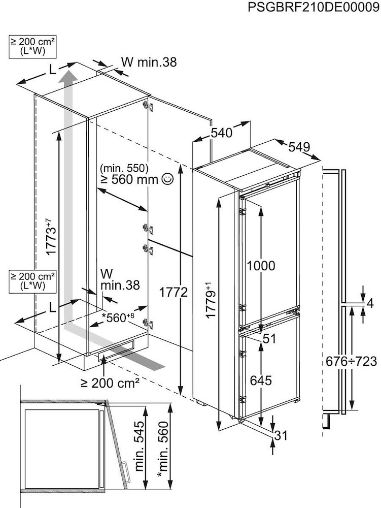 ELECTROLUX ENT6NE18S1 - Frigorifero Combinato Compatto