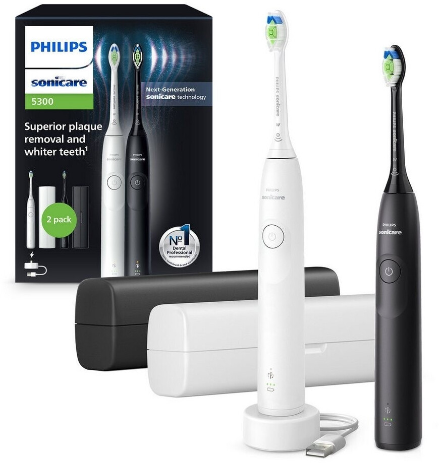 PHILIPS HX7109 - Spazzolino sonico 5300 in bianco e nero