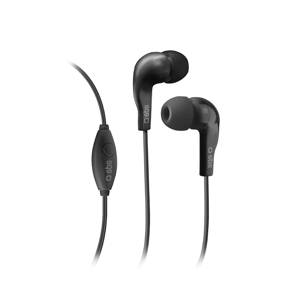 SBS TEINEARKL - Auricolare in-ear nero con jack