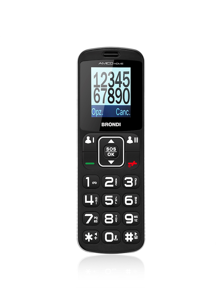 BRONDI AMICOHOMENERO - Telefono Senior 1.77" Nero con SOS