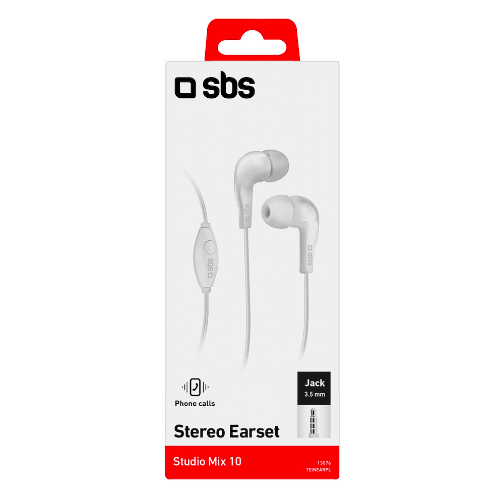 SBS TEINEARWL - Auricolare In-Ear Bianco