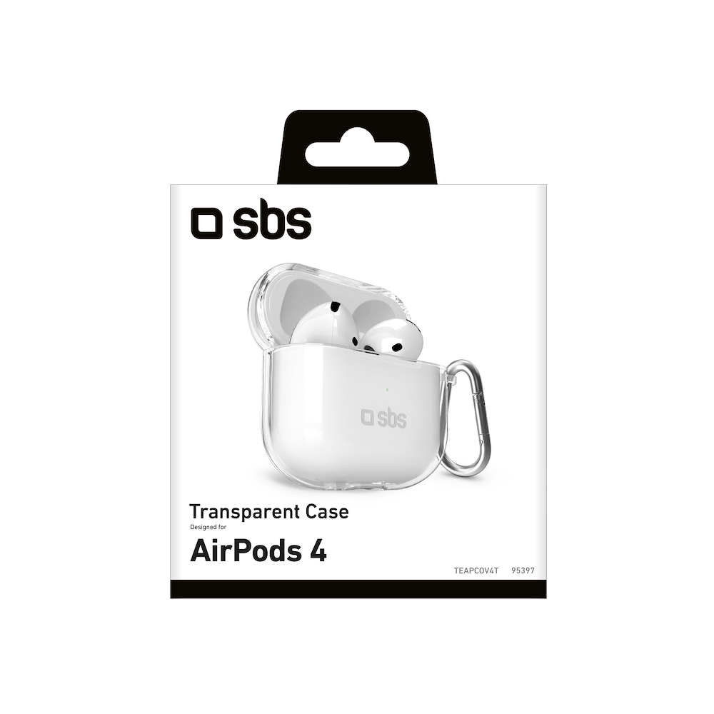 SBS TEAPCOV4T - Transparente Hülle für AirPods 4