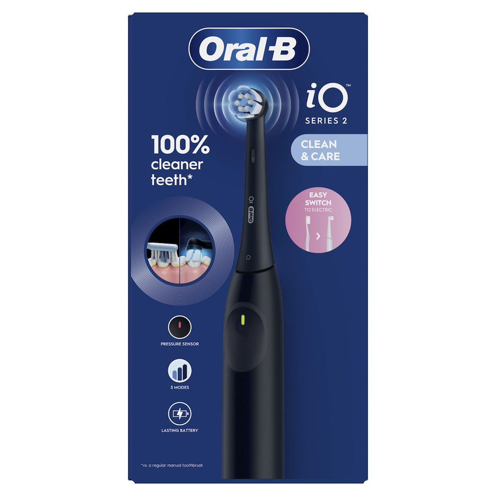 ORAL-B IO2CLEANANDCAREBLACK - Spazzolino Elettrico Oral-B iO 2 Nero