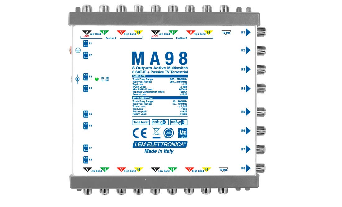 LEM MA98 - MA98 Multischalter 9IN 9OUT 8 Teilnehmer LEM MA98 - MA98 Multischalter 9IN 9OUT 8 Teilnehmer