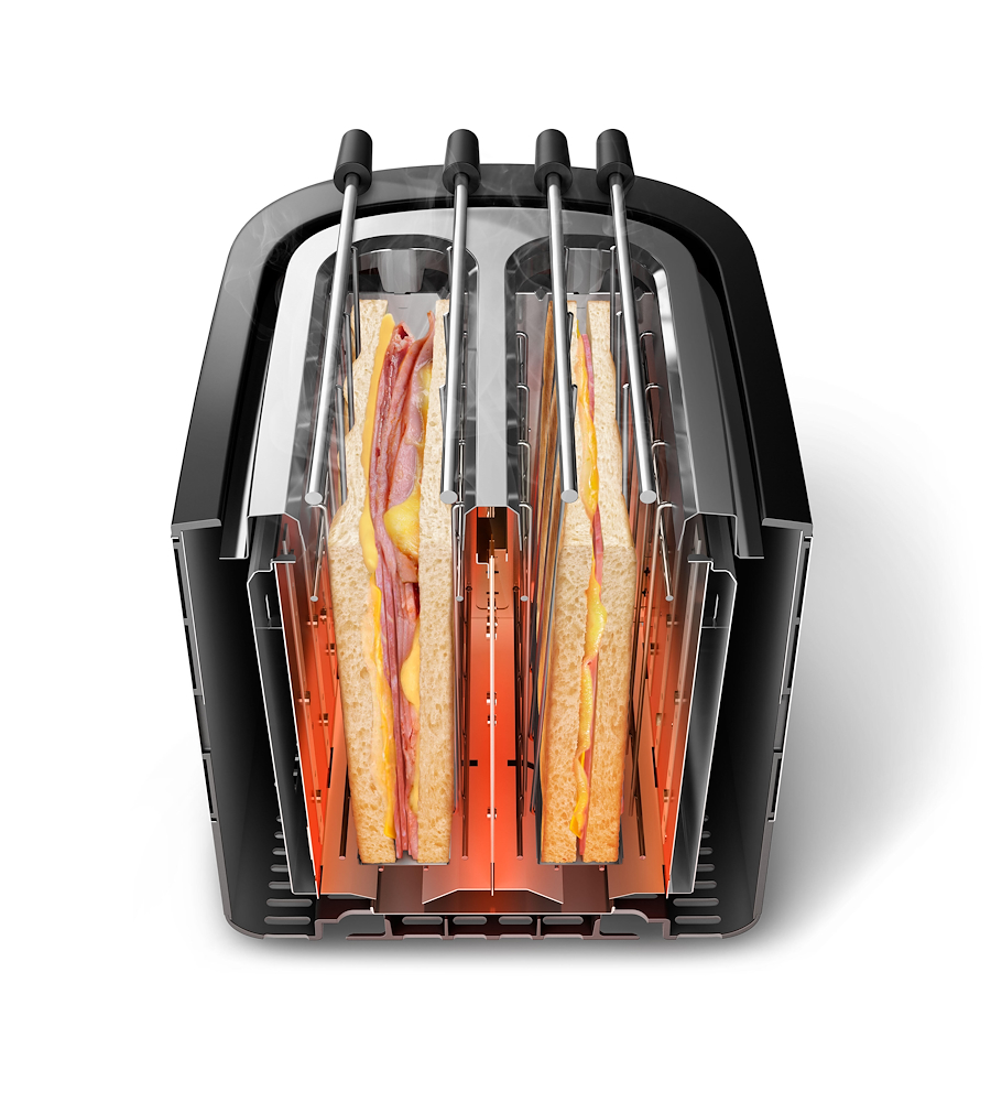 PHILIPS HD2639 - Toaster 730W 2 Scheiben 7 Einstellungen