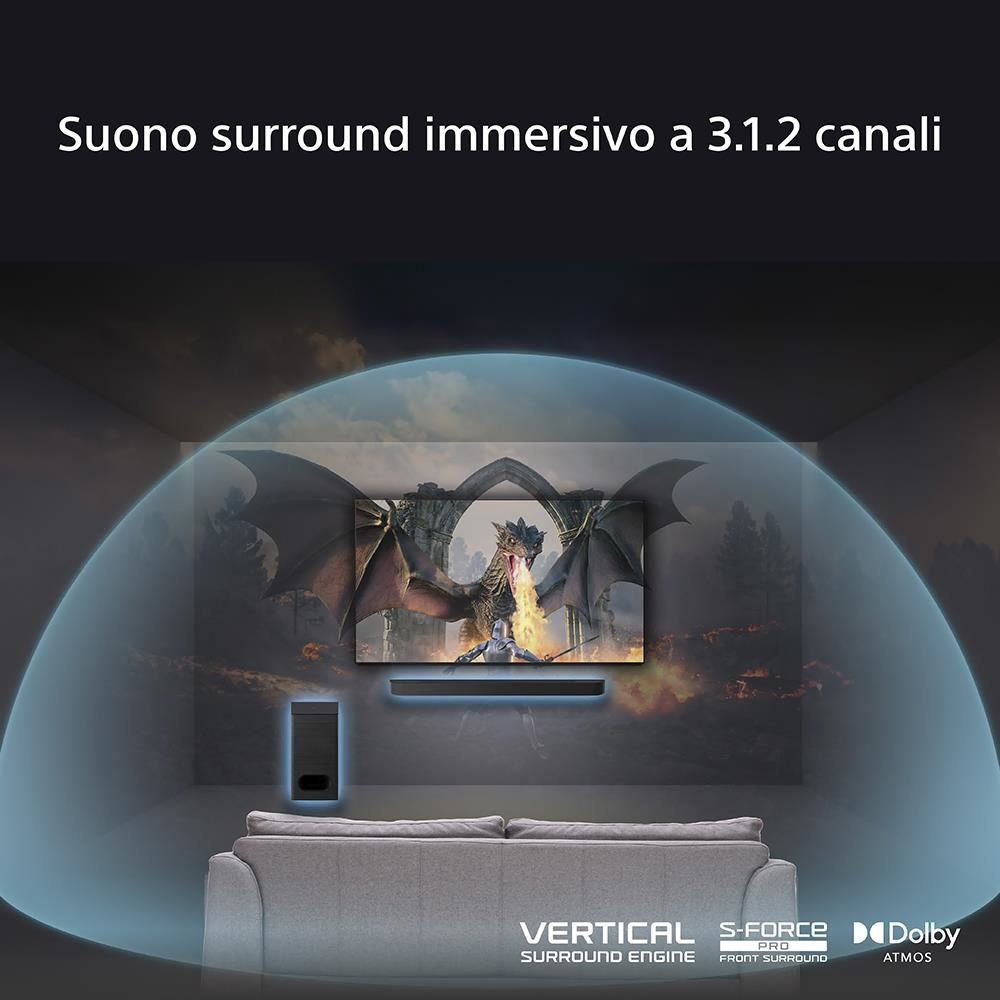 SONY HTBD60 - HTBD60 - Sound Bar 3.1.2 con Subwoofer