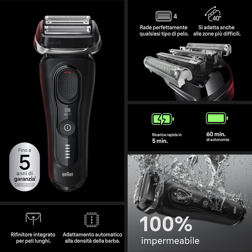 BRAUN 83920512 - Rasoio Elettrico Barba Serie 9