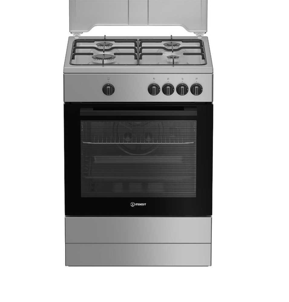 INDESIT I6GGKMS - Küche 60CM 4F Gas Valv.Sicherheit Silber