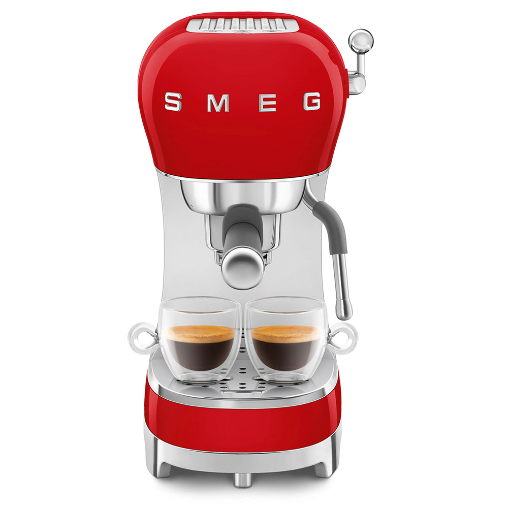 SMEG ECF02RDEU - Macchina per Espresso ECF02RDEU Stile Anni '50 Rosso
