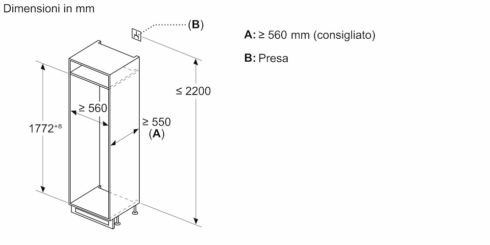 BOSCH KIN86NSE0 - Kombikühlschrank Einbau 260L No-Frost