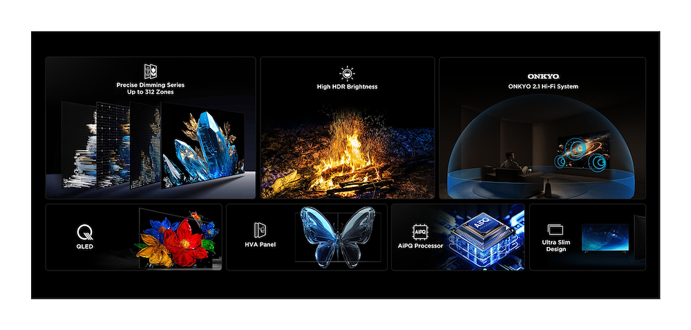 TCL 55C69KS - TV MiniLED  55" 4K con Onkyo audio