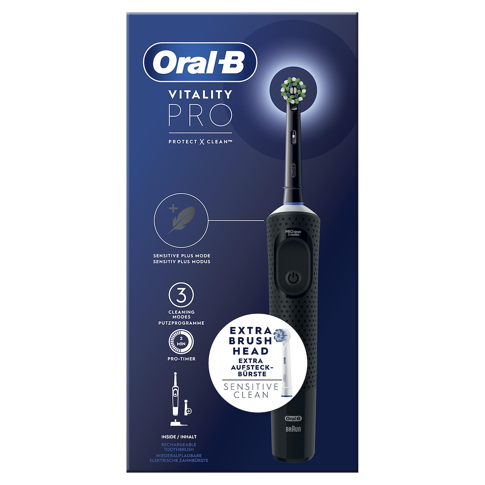 ORAL-B VITALITYPROBLACK - Oral-B Vitality Pro Elektrische Zahnbürste Schwarz