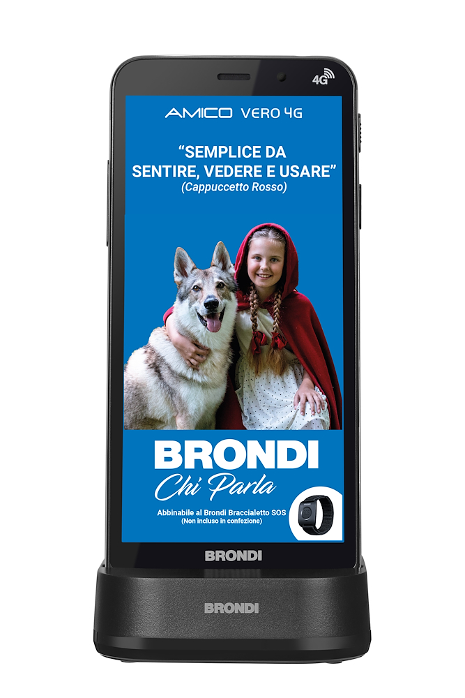 BRONDI AMICOVERO4GPIUBLACK - Smartphone Senior Facile