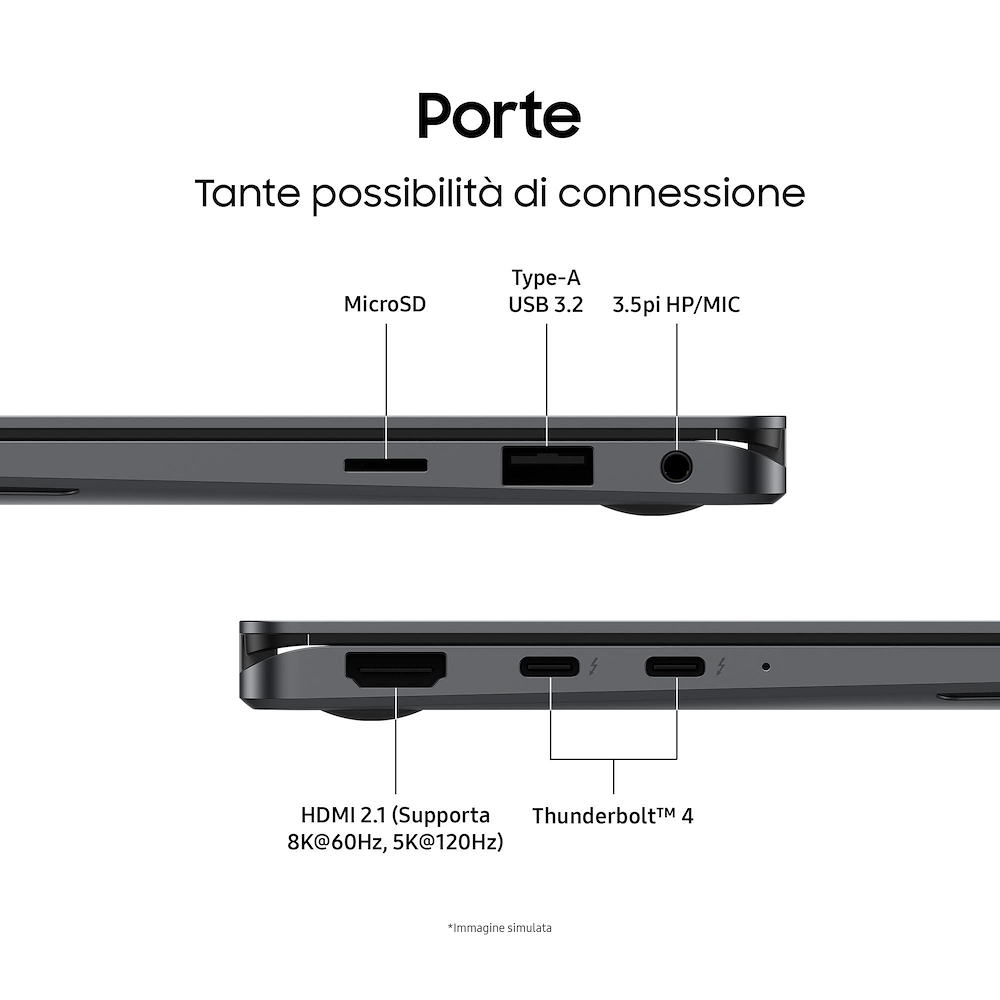 SAMSUNG NP960QHAKG1IT - Laptop 2 in 1 Samsung Galaxy Book5 Pro 360