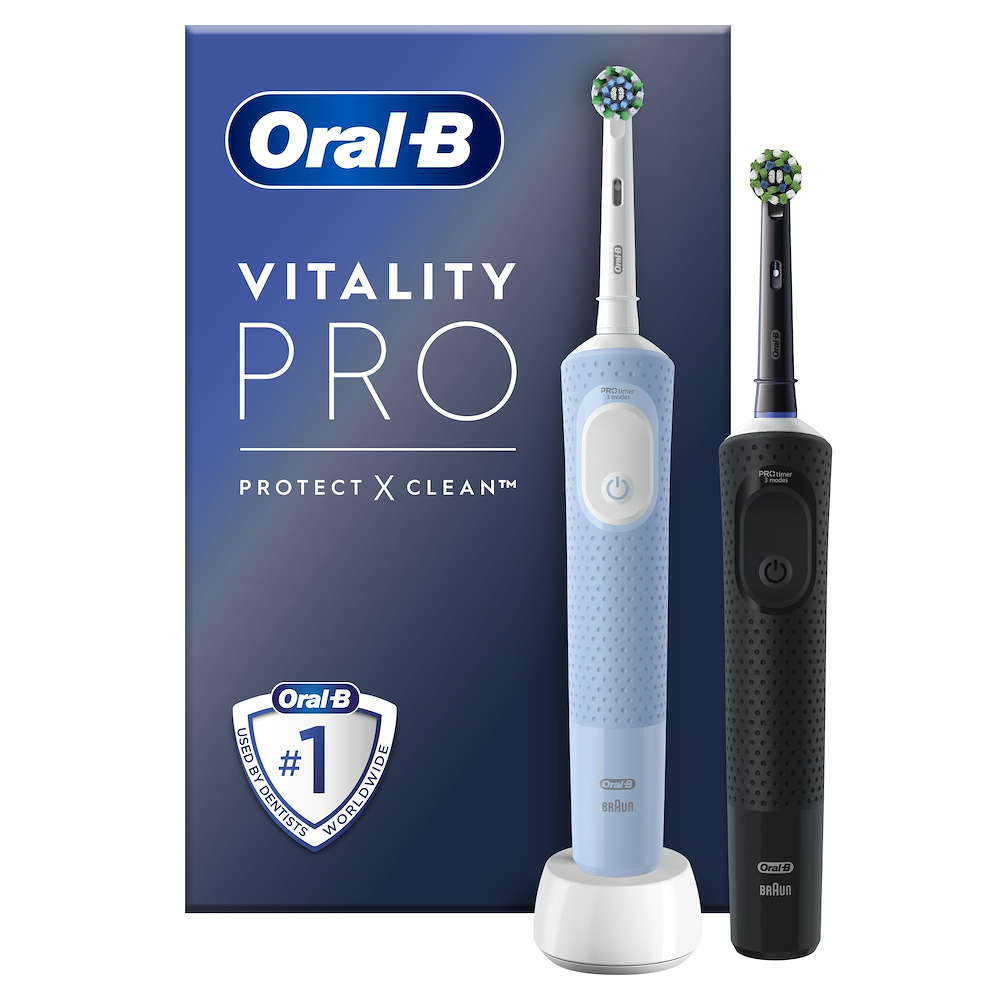 ORAL-B VITALITYPRODUOBLACKBLUE - Oral-B Vitality Pro Duo Spazzolino Elettrico Nero/Blu