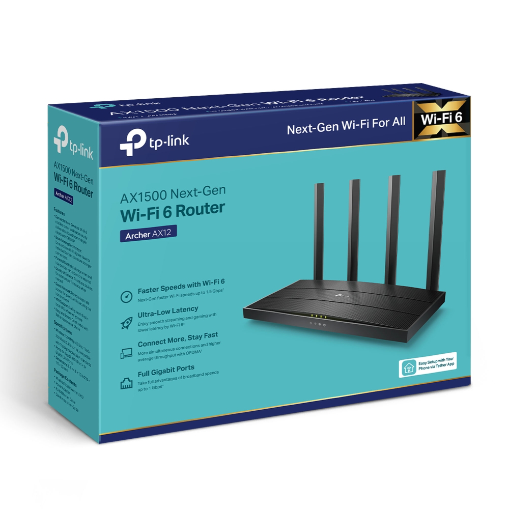 TP-LINK ARCHERAX12 - TP-Link Archer AX1500 Gigabit WLAN-Router