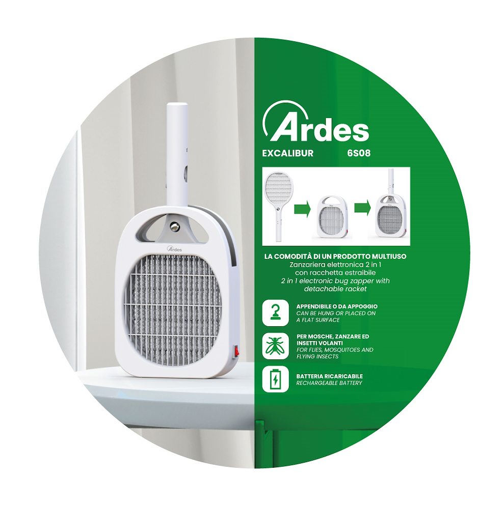 ARDES AR6S08 - Zanzariera Portatile Ric.USB