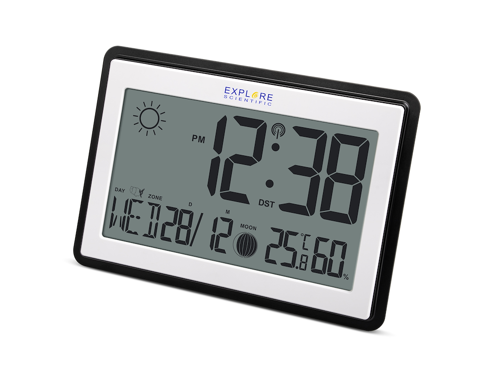 EXPLORE SCIENTIFIC RDC8002CM3000 - EXPLORE Wissenschaft Funkuhr mit Mondphasen