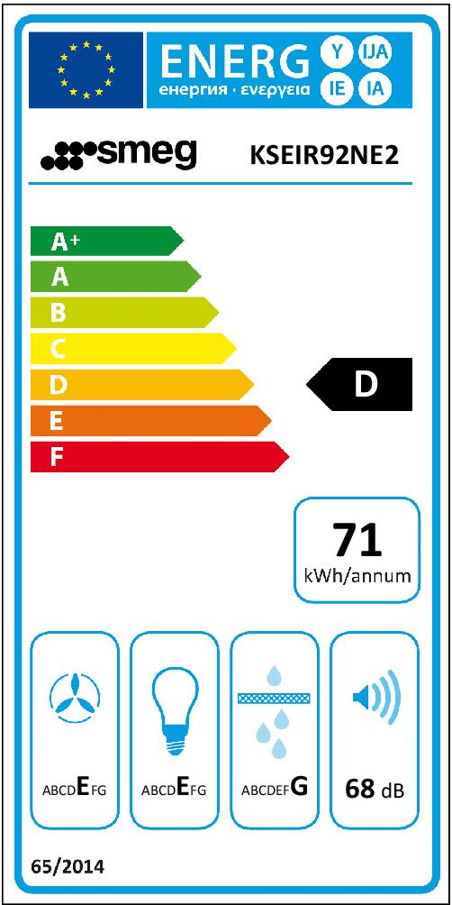 SMEG KSEIR92NE2 - Dunstabzugshaube 90cm Schwarz