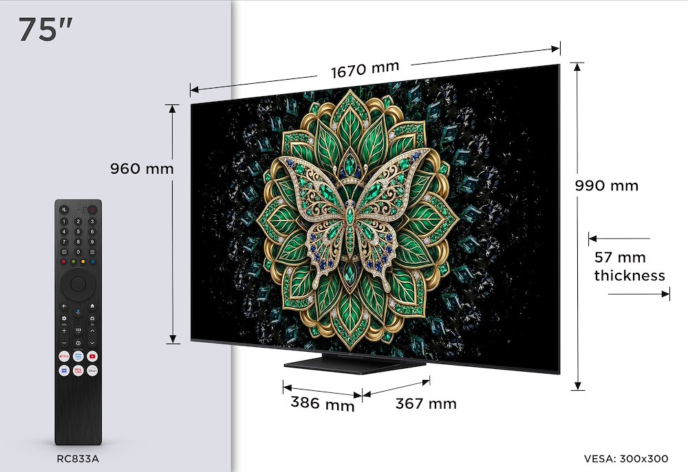 TCL 75C6KPRO - TV QD-Mini LED 75" 4K