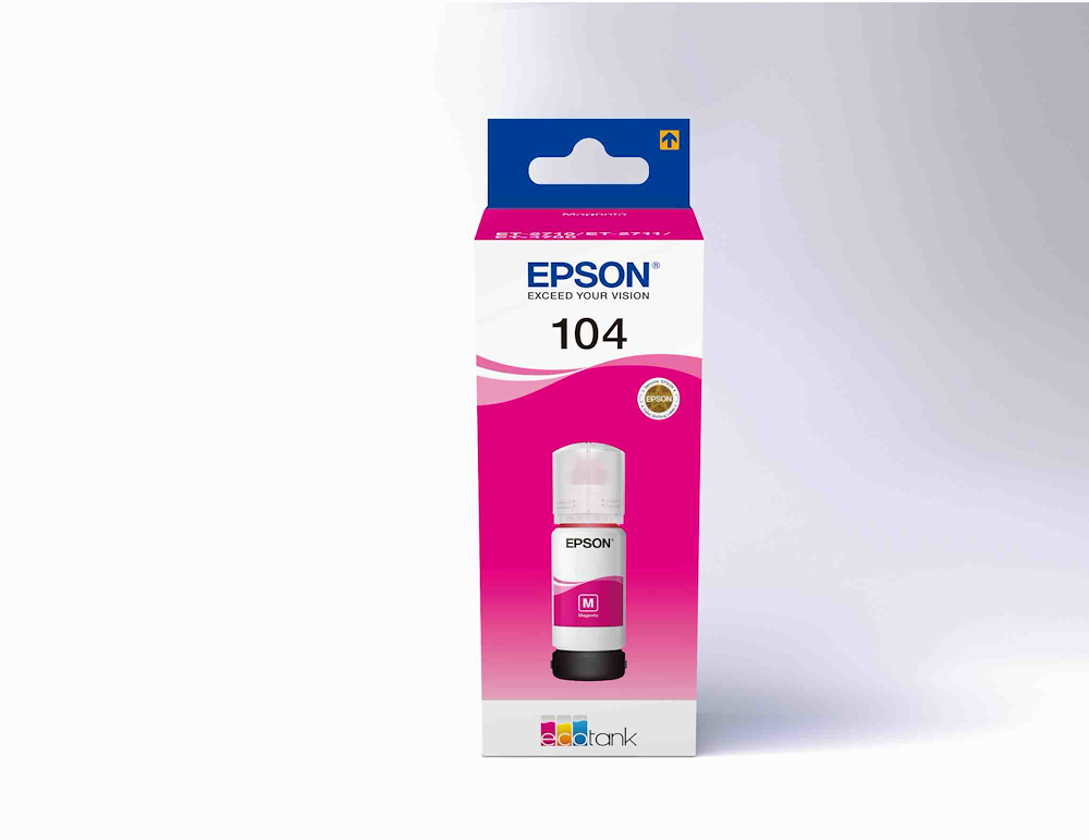 EPSON C13T00P340 EPSON C13T00P340 - C13T00P340 0486191 FLAmitE INCHIOSTRO 104 65ML ECOTANK MAGENTA
