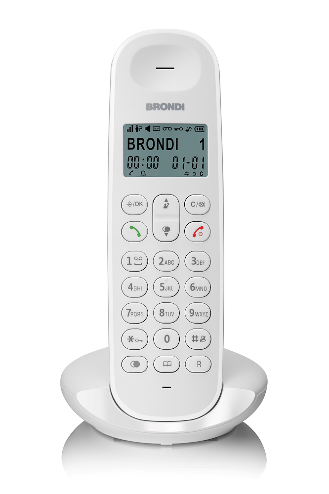 BRONDI LOTUSBIANCO - Telefono Cordless Brondi Lotus