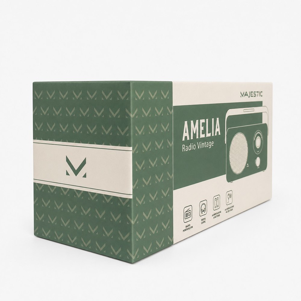 MAJESTIC AMELIASG 0756889 RADIO PORT.FM DOPPIO SISTEMA DI ALIMENTAZION.VERDE